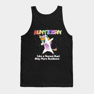 Aunticorn Shirt Like a Normal Aunt Only More Awesome Tank Top